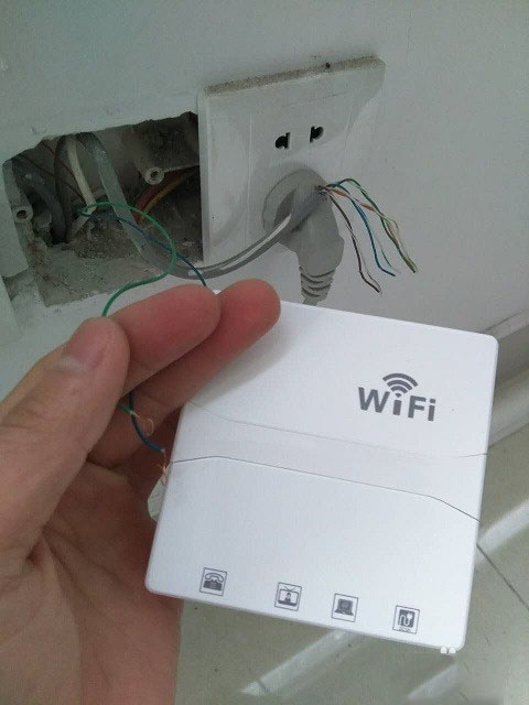 办公室无线wifi覆盖安装(面板AP)现场实照