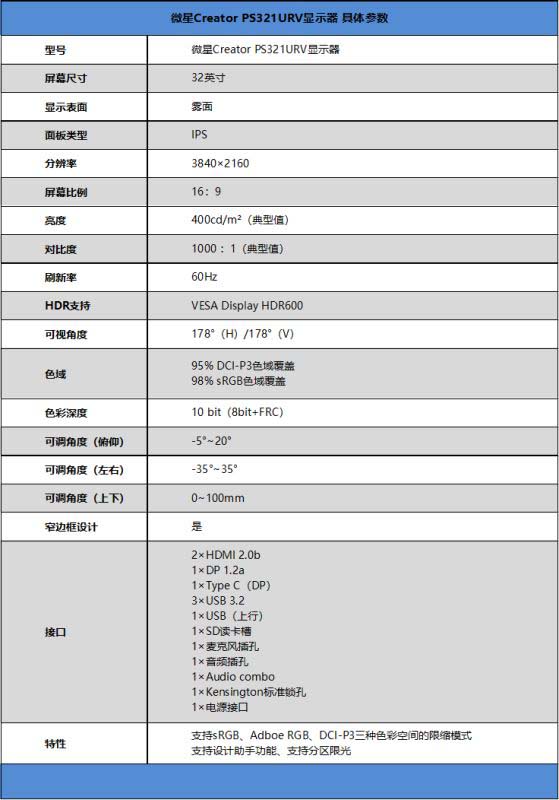 微星PS321URV怎么樣 微星PS321URV顯示器全方位評測