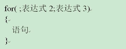 vs中for循环中省略表达式怎么使用?