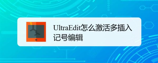 UltraEdit怎么設(shè)置激活多插入記號編輯?