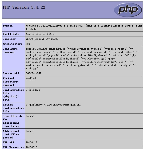 iis7 配置php5.4连接sql2008图文教程