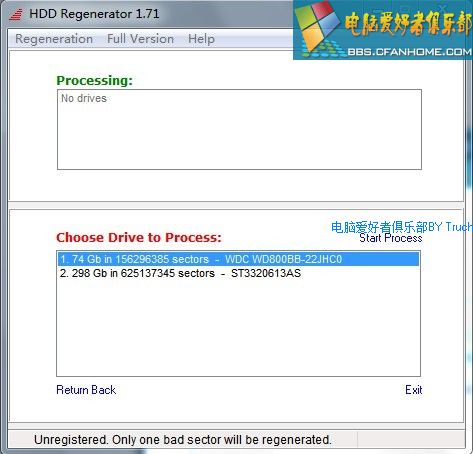 HDD Regenerator硬盘坏道修复工具windows版使用教程