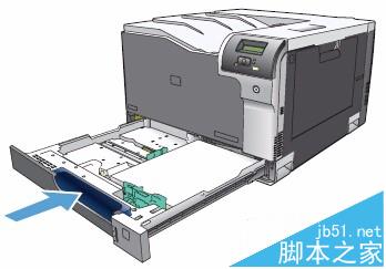 HP CP5225彩色激光打印機怎么給紙盒1和紙盒2放紙?