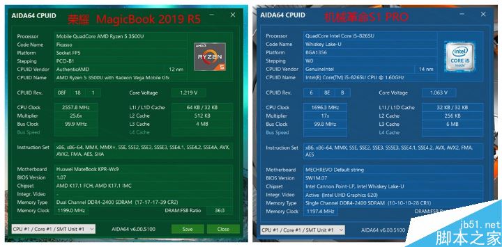 榮耀Magic 2019和機械革命的S1 Pro哪款好 兩款筆記本性能對比