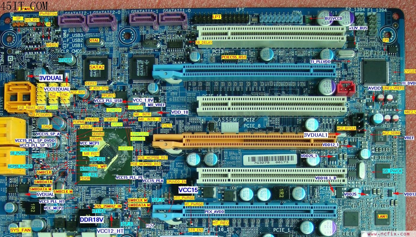 技嘉N680SLI-DQ6主板测试点实图