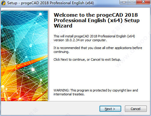 ProgeCAD Pro 2018安裝及破解詳細教程(附破解補丁下載)