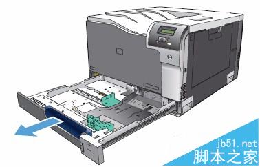 HP CP5225彩色激光打印機怎么給紙盒1和紙盒2放紙?