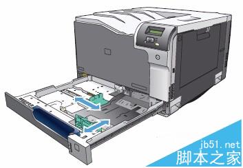 HP CP5225彩色激光打印機怎么給紙盒1和紙盒2放紙?