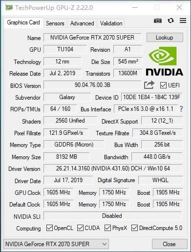 影馳RTX 2070 Super Gamer OC/2080 Super大將顯卡區(qū)別對比評測