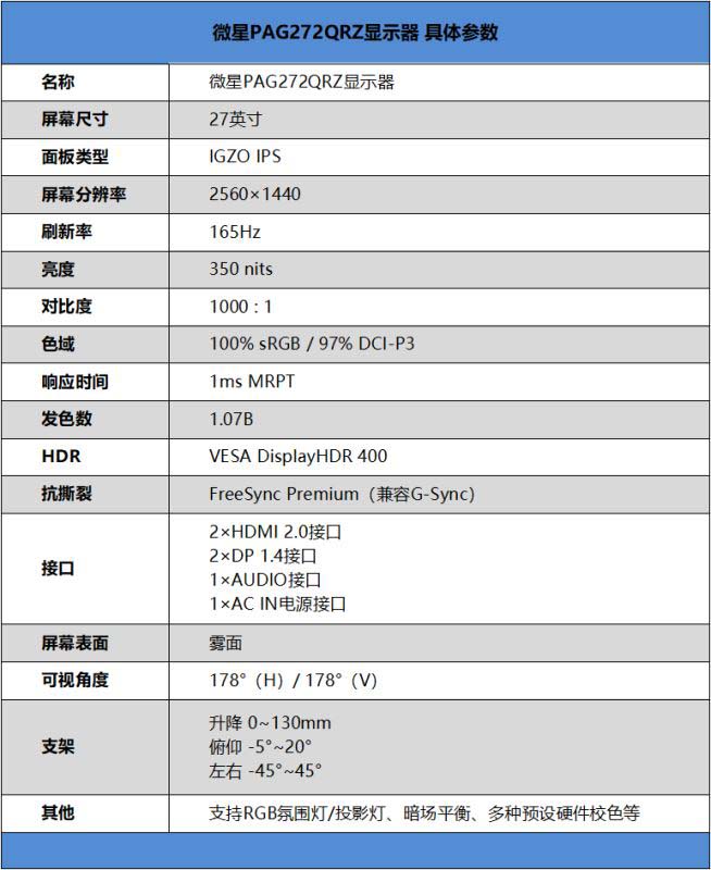 微星PAG272QRZ顯示器好不好用 微星PAG272QRZ顯示器全面評測