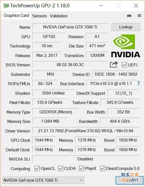 微星GTX1080Ti性能怎么样 微星GTX1080Ti显卡全面深度评测图解