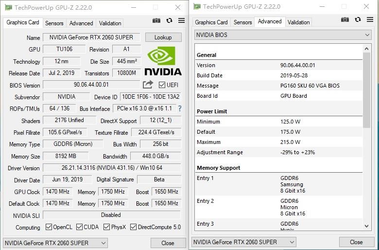 RTX 2060/2070 Super顯卡全面圖解評測