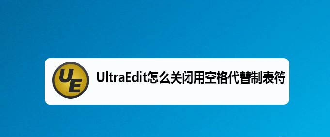 UltraEdit怎么去掉用空格代替制表符?