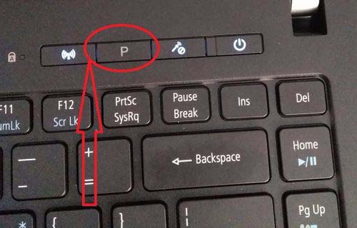 宏碁笔记本怎么关闭右上角的p指示灯?