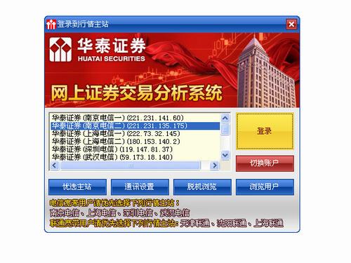 華泰證券網(wǎng)上證券交易分析系統(tǒng)