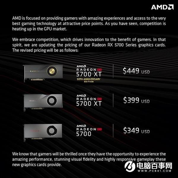 AMD RX 5700顯卡最新售價(jià)曝光：349美元起？