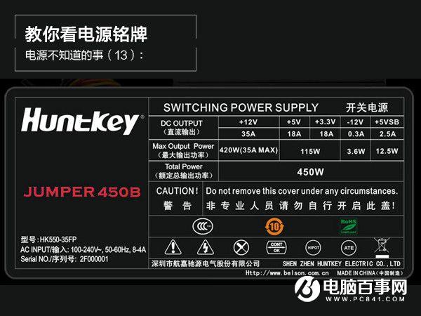 電源不知道的事：教你看電源銘牌