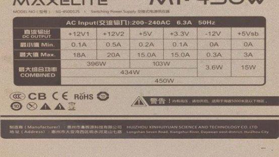 電源的質(zhì)量好壞怎么看通過電源銘牌看電源規(guī)格