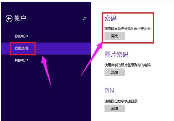 如何设置电脑开机密码,小编教你win8如何设置电脑开机密码