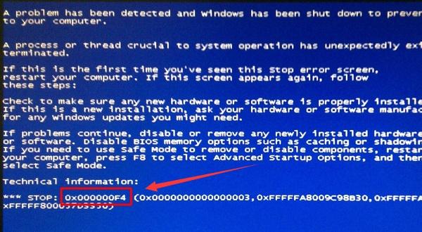 0xc00000f4藍(lán)屏代碼是什么意思？0xc00000f4藍(lán)屏代碼解決辦法